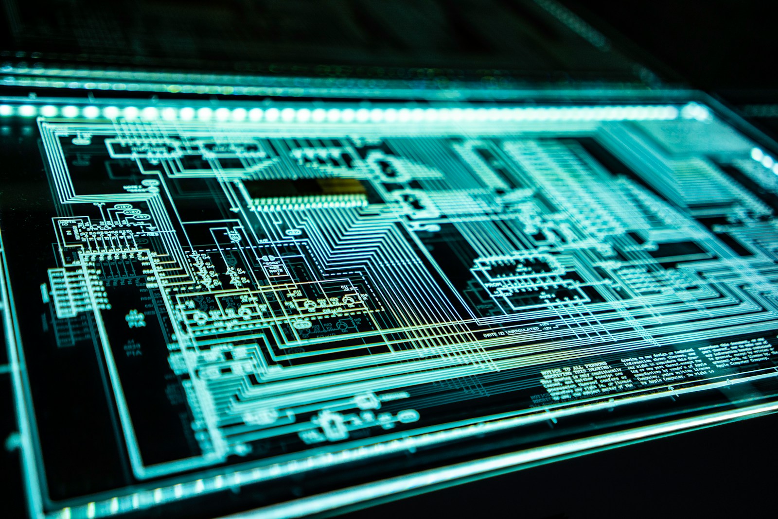 Photo by Adi Goldstein teal LED panel